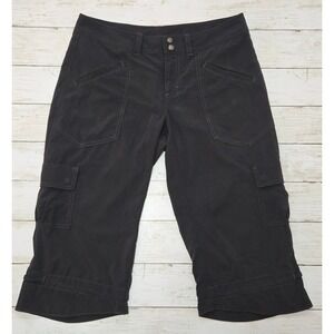 Athleta Dipper Capri‎ Cargo Pants Black Size 6 Outdoor Hiking Casual Gorpcore